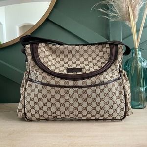 Gucci GG Supreme Monogram Diaper Bag Canvas